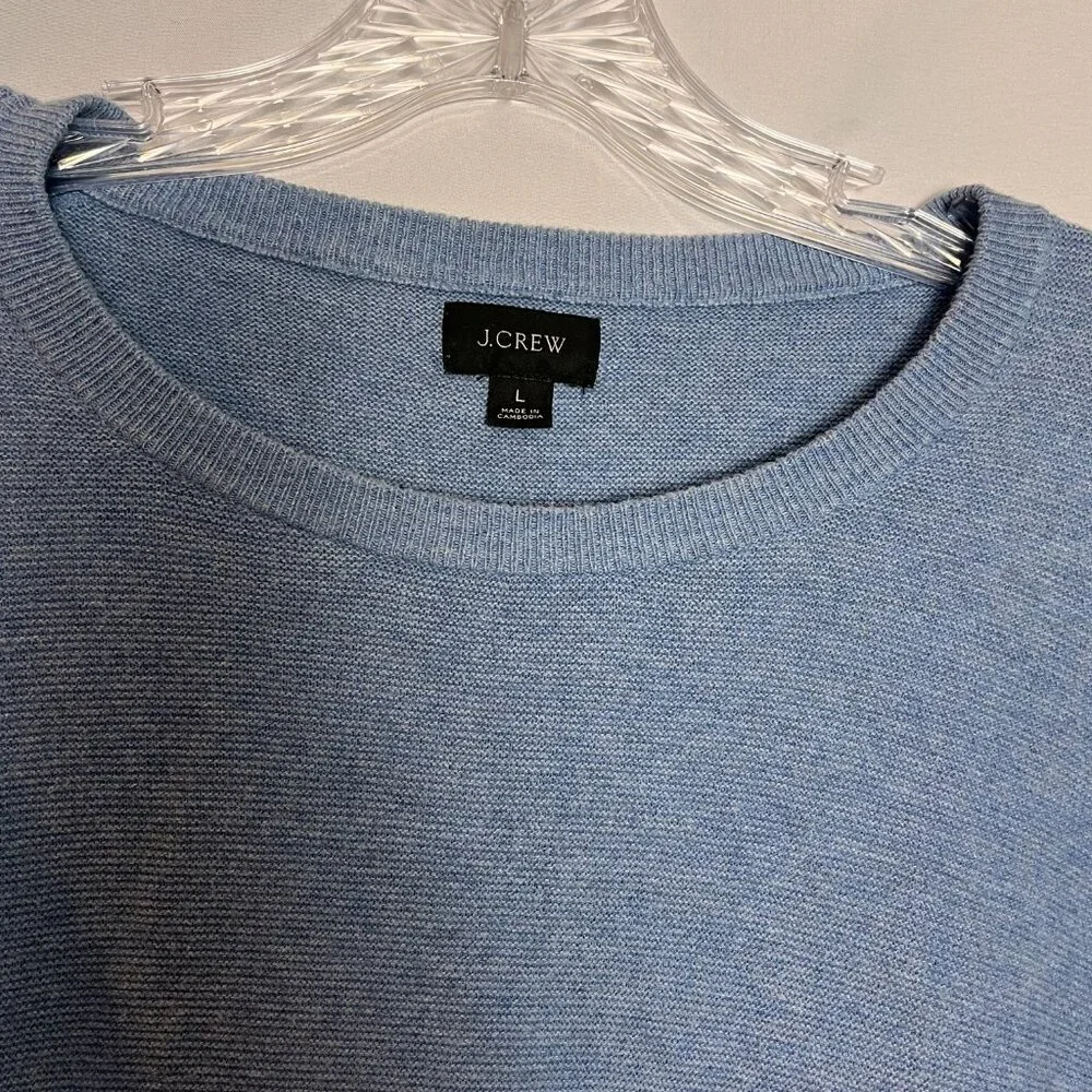 Men's (Unisex) Blue 100% cotton J. Crew Crewneck sweater, Size L